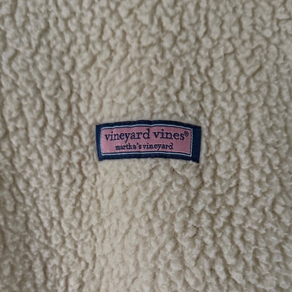 Vineyard Vines Fleece Pullover with Blue Zipper - Picture 2 of 6